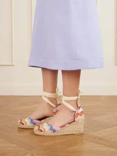 Missoni Eva 60 Striped Woven Wedge Sandals | Thumbnail 2 Missoni Eva 60 Striped Woven Wedge Sandals | Thumbnail 2