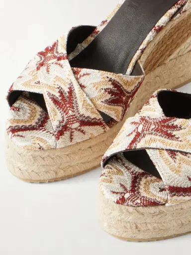Missoni Carmen Striped Woven Wedge Sandals | Thumbnail 5