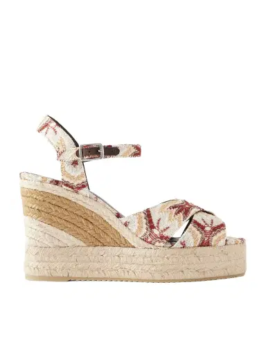 Missoni Carmen Striped Woven Wedge Sandals | Thumbnail 1
