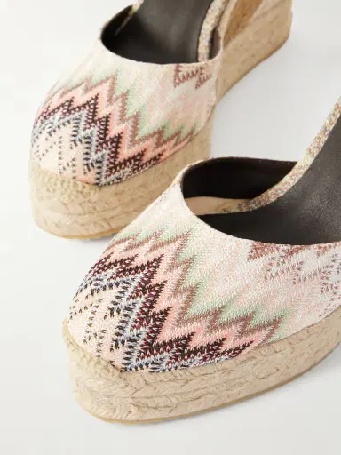 Missoni Eva 80 Striped Woven Wedge Sandals | Thumbnail 5