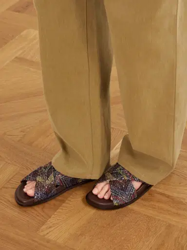 Missoni Viola Sequin-embellished Striped Woven Sandals | Thumbnail 2