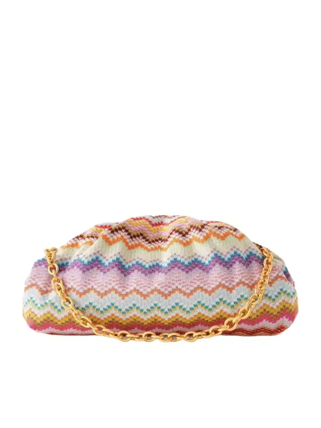 Large Striped Lurex Pouch