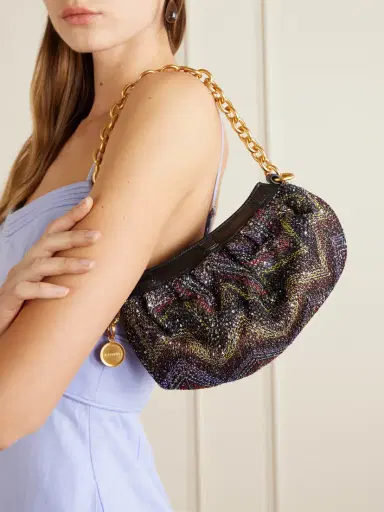 Missoni Caperdoni Small Sequined-embellished Striped Woven Pouch | Thumbnail 2 Missoni Caperdoni Small Sequined-embellished Striped Woven Pouch | Thumbnail 2