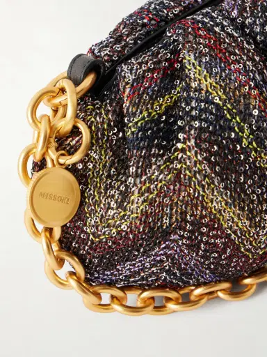 Missoni Caperdoni Small Sequined-embellished Striped Woven Pouch | Thumbnail 5 Missoni Caperdoni Small Sequined-embellished Striped Woven Pouch | Thumbnail 5