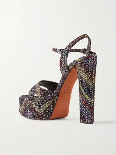Missoni Angela Sequin-embellished Striped Woven Platform Sandals | Thumbnail 3 Missoni Angela Sequin-embellished Striped Woven Platform Sandals | Thumbnail 3