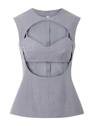 Jil Sander Cut-out Layered Wool Blouse | Thumbnail 1