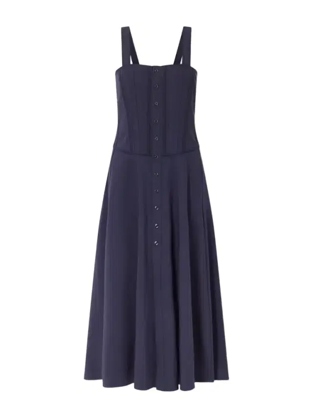 Sophee Pintucked Cotton-blend Jersey Midi Dress
