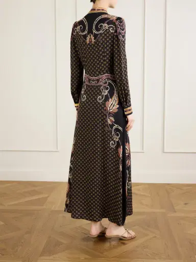 Etro Pussy-bow Printed Satin Midi Dress | Thumbnail 3 Etro Pussy-bow Printed Satin Midi Dress | Thumbnail 3