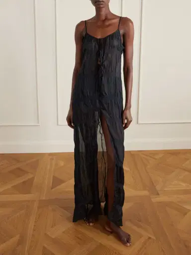 Kiki de Montparnasse Smocked Silk-blend Maxi Dress | Thumbnail 2 Kiki de Montparnasse Smocked Silk-blend Maxi Dress | Thumbnail 2