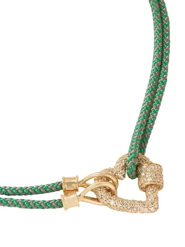Marla Aaron 14-karat Gold, Diamond And Cord Necklace