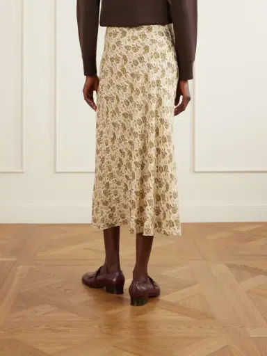 Loro Piana Simona Fil Coupé Silk-jacquard Midi Skirt | Thumbnail 4 Loro Piana Simona Fil Coupé Silk-jacquard Midi Skirt | Thumbnail 4