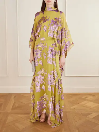 Taller Marmo Leonor Embellished Floral Devoré-velvet Silk Gown | Thumbnail 2