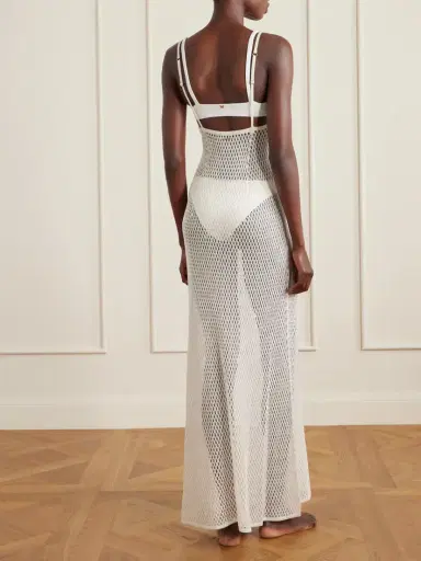 Kiki de Montparnasse Crocheted Silk Maxi Dress | Thumbnail 3 Kiki de Montparnasse Crocheted Silk Maxi Dress | Thumbnail 3