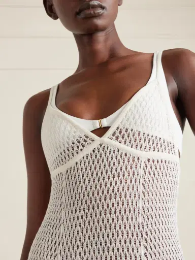 Kiki de Montparnasse Crocheted Silk Maxi Dress | Thumbnail 4 Kiki de Montparnasse Crocheted Silk Maxi Dress | Thumbnail 4