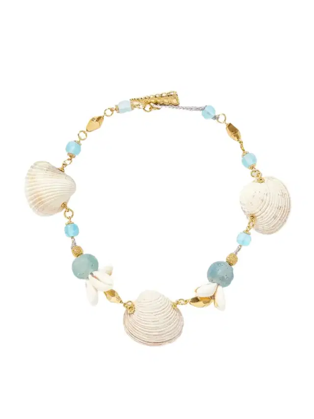 Samsara Gold-plated, Stone And Shell Necklace
