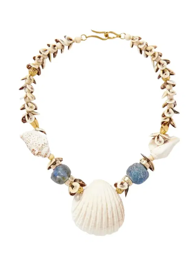 Samsara Gold-plated Stone And Shell Necklace