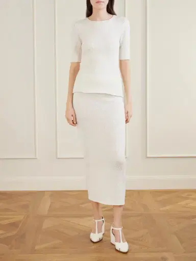 Gabriela Hearst Valentia Knitted Silk T-shirt | Thumbnail 2 Gabriela Hearst Valentia Knitted Silk T-shirt | Thumbnail 2