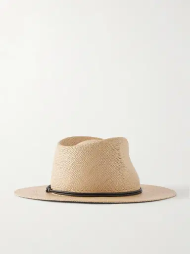 Brunello Cucinelli Embellished Ribbon-trimmed Straw Hat | Thumbnail 3 Brunello Cucinelli Embellished Ribbon-trimmed Straw Hat | Thumbnail 3