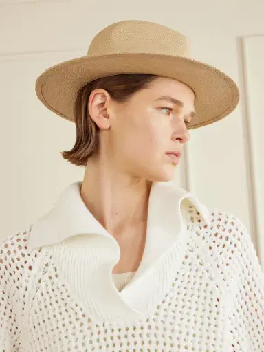 Brunello Cucinelli Embellished Ribbon-trimmed Straw Hat | Thumbnail 5 Brunello Cucinelli Embellished Ribbon-trimmed Straw Hat | Thumbnail 5