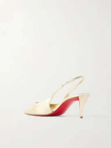 Christian Louboutin Miss Z Metallic Leather Slingback Pumps | Thumbnail 3 Christian Louboutin Miss Z Metallic Leather Slingback Pumps | Thumbnail 3