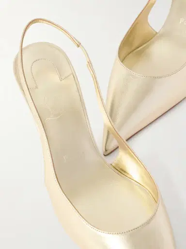 Christian Louboutin Miss Z Metallic Leather Slingback Pumps | Thumbnail 5 Christian Louboutin Miss Z Metallic Leather Slingback Pumps | Thumbnail 5