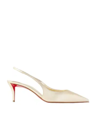 Christian Louboutin Miss Z Metallic Leather Slingback Pumps | Thumbnail 1 Christian Louboutin Miss Z Metallic Leather Slingback Pumps | Thumbnail 1