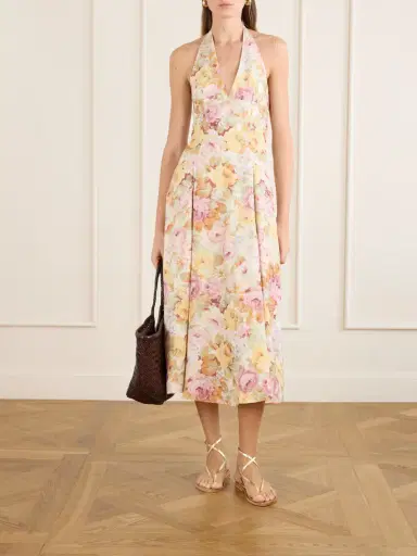 Faithfull Murano Floral-printed Linen Midi Dress | Thumbnail 2 Faithfull Murano Floral-printed Linen Midi Dress | Thumbnail 2