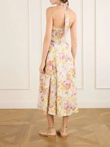 Faithfull Murano Floral-printed Linen Midi Dress | Thumbnail 3 Faithfull Murano Floral-printed Linen Midi Dress | Thumbnail 3