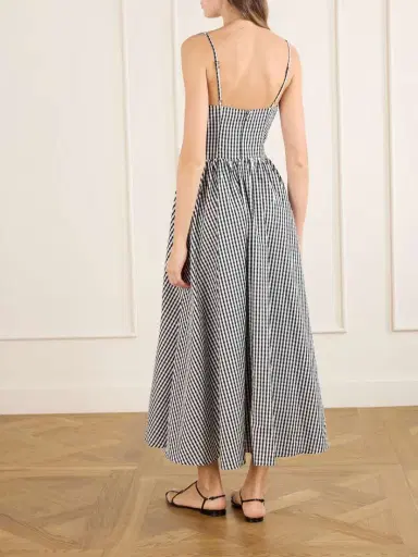 Faithfull Chiara Gingham Cotton Midi Dress | Thumbnail 3 Faithfull Chiara Gingham Cotton Midi Dress | Thumbnail 3