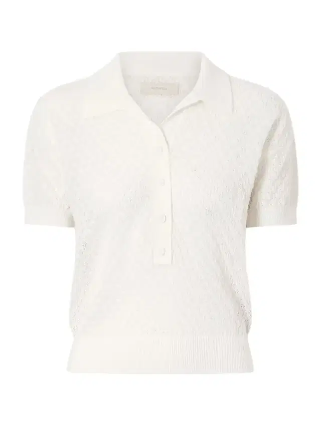 Lenna Pointelle-knit Cotton-blend Polo Shirt