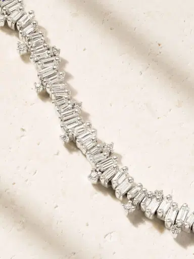 Suzanne Kalan 18-karat White Gold Diamond Bracelet | Thumbnail 4 Suzanne Kalan 18-karat White Gold Diamond Bracelet | Thumbnail 4