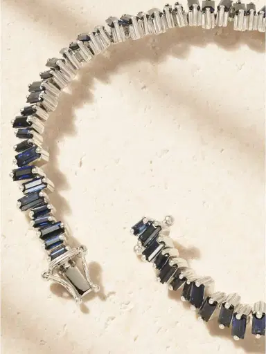 Suzanne Kalan 18-karat White Gold Sapphire Bracelet | Thumbnail 3 Suzanne Kalan 18-karat White Gold Sapphire Bracelet | Thumbnail 3