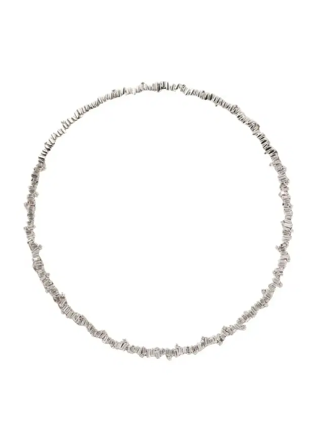 Suzanne Kalan 18-karat White Gold Diamond Necklace