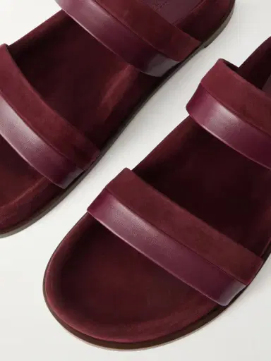 Gabriela Hearst Low Striker Paneled Suede And Leather Sandals | Thumbnail 5