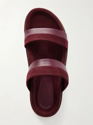 Gabriela Hearst Low Striker Paneled Suede And Leather Sandals | Thumbnail 6
