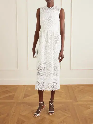 Erdem Crystal-embellished Cotton-guipure Lace Midi Dress | Thumbnail 2