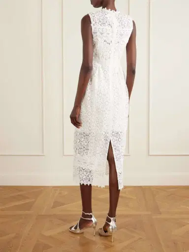 Erdem Crystal-embellished Cotton-guipure Lace Midi Dress | Thumbnail 3