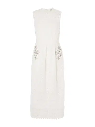 Erdem Crystal-embellished Cotton-guipure Lace Midi Dress | Thumbnail 1