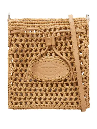 Tod's Ebl Mini Woven Raffia Bucket Bag | Thumbnail 1 Tod's Ebl Mini Woven Raffia Bucket Bag | Thumbnail 1