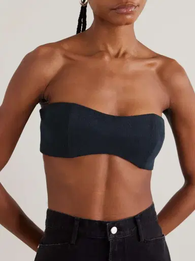 AGOLDE + Maria Mcmanus Organic And Recycled-denim Bandeau Top | Thumbnail 3 AGOLDE + Maria Mcmanus Organic And Recycled-denim Bandeau Top | Thumbnail 3