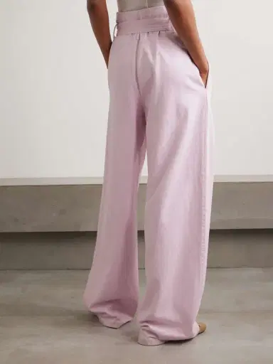 AGOLDE + Maria Mcmanus Corset Belted Pintucked High-rise Wide-leg Organic Jeans | Thumbnail 4 AGOLDE + Maria Mcmanus Corset Belted Pintucked High-rise Wide-leg Organic Jeans | Thumbnail 4