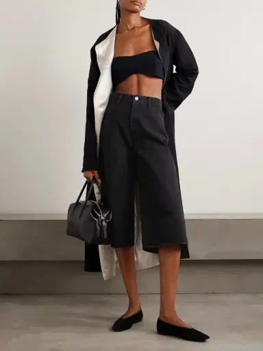 AGOLDE + Maria Mcmanus Skater Wide-leg Organic And Recycled Denim Shorts | Thumbnail 2