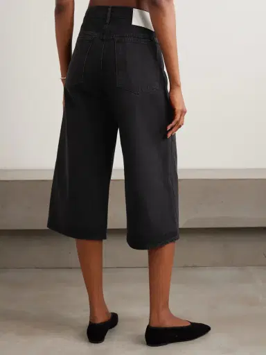 AGOLDE + Maria Mcmanus Skater Wide-leg Organic And Recycled Denim Shorts | Thumbnail 4