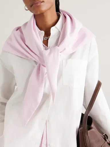AGOLDE + Maria Mcmanus Embroidered Organic Denim Scarf | Thumbnail 2 AGOLDE + Maria Mcmanus Embroidered Organic Denim Scarf | Thumbnail 2