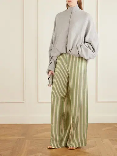 Dries Van Noten Penn Striped Satin Wide-leg Pants | Thumbnail 2
