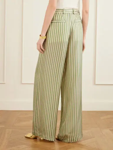 Dries Van Noten Penn Striped Satin Wide-leg Pants | Thumbnail 4
