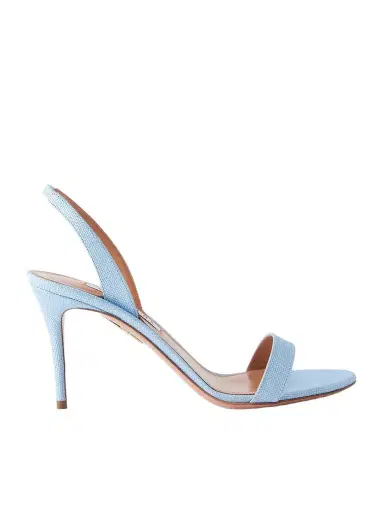 Aquazzura So Nude 85 Raffia Slingback Sandals | Thumbnail 1 Aquazzura So Nude 85 Raffia Slingback Sandals | Thumbnail 1