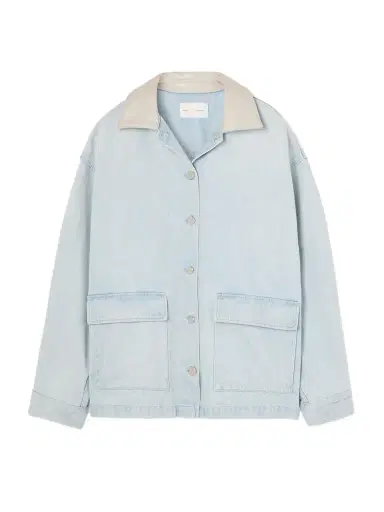 AGOLDE + Maria Mcmanus Oversized Leather-trimmed Denim Jacket | Thumbnail 1 AGOLDE + Maria Mcmanus Oversized Leather-trimmed Denim Jacket | Thumbnail 1