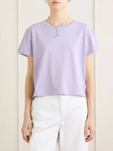 AGOLDE Adine Cropped Organic Cotton-jersey T-shirt | Thumbnail 3