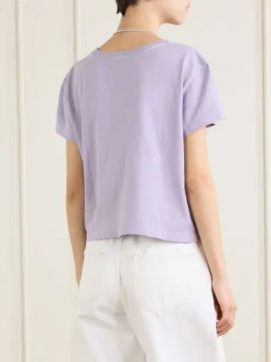 AGOLDE Adine Cropped Organic Cotton-jersey T-shirt | Thumbnail 4